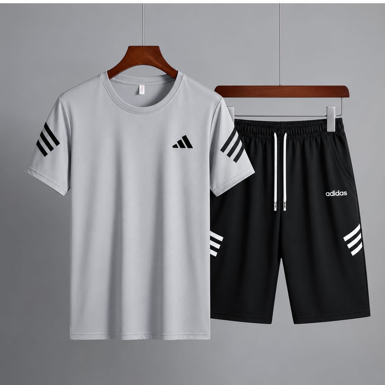 2 Pcs Men's Micro Printed Track Suit
