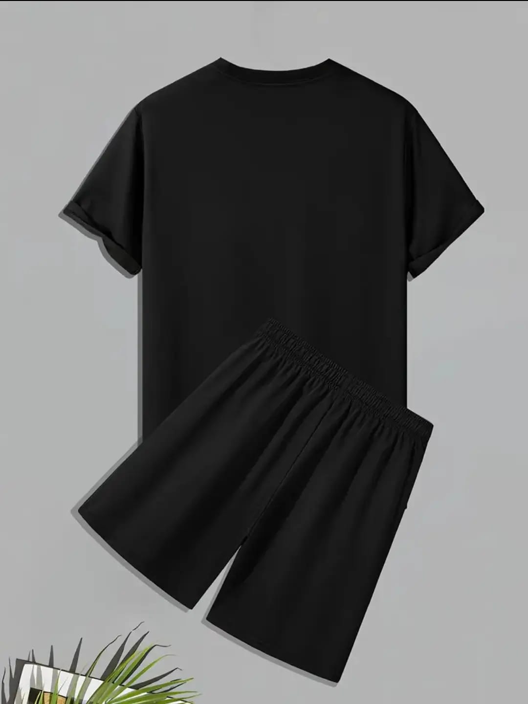 2 Pc Men's Polyester Printed T-Shirt & Shorts Tracksuit