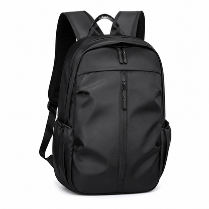 Black Nylon Backpack for Students & Travelers