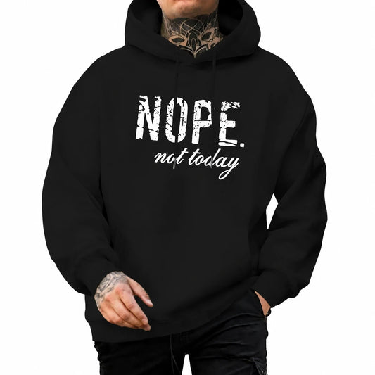 Men's Black Fleece Graphic Hoodie - Winter Pullover - Black - view 1 | Charming Carry Pakistan