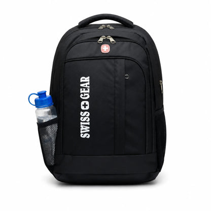 Water-resistant polyester backpack lifestyle view