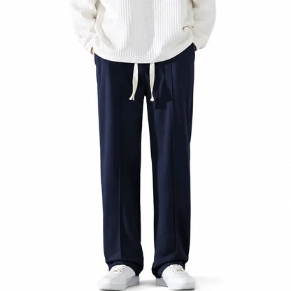 Men's Navy Drawstring Track Pants - Everyday Comfort - Navy Blue - view 1 | Charming Carry Pakistan