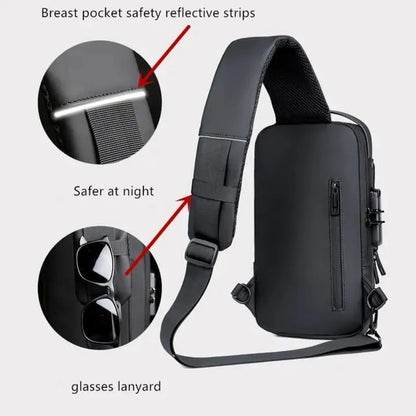 Men's Stylish Waterproof Crossbody bag with Multiple Compartments