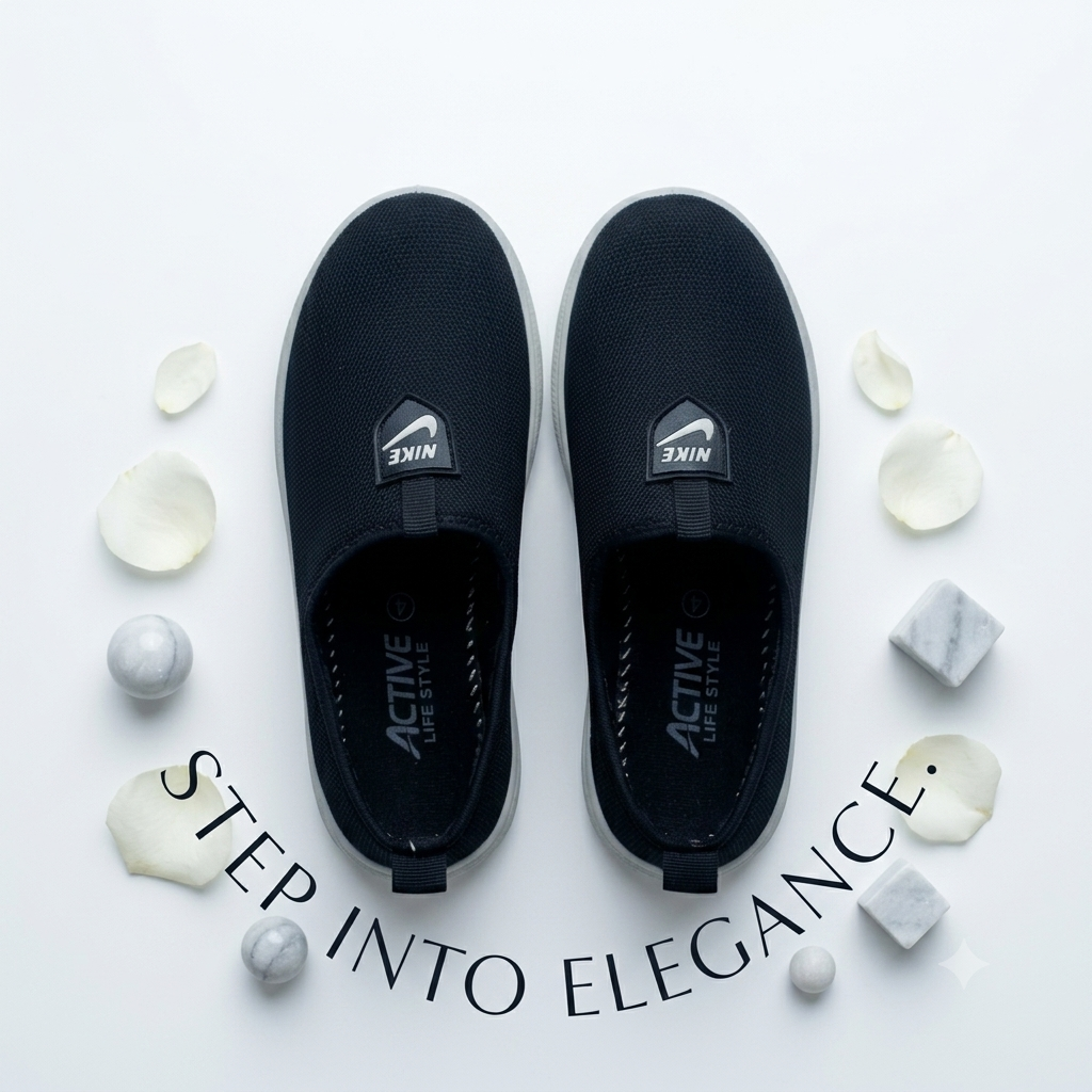 Women black Slip-on Sneaker