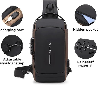 Men's Stylish Waterproof Crossbody bag with Multiple Compartments