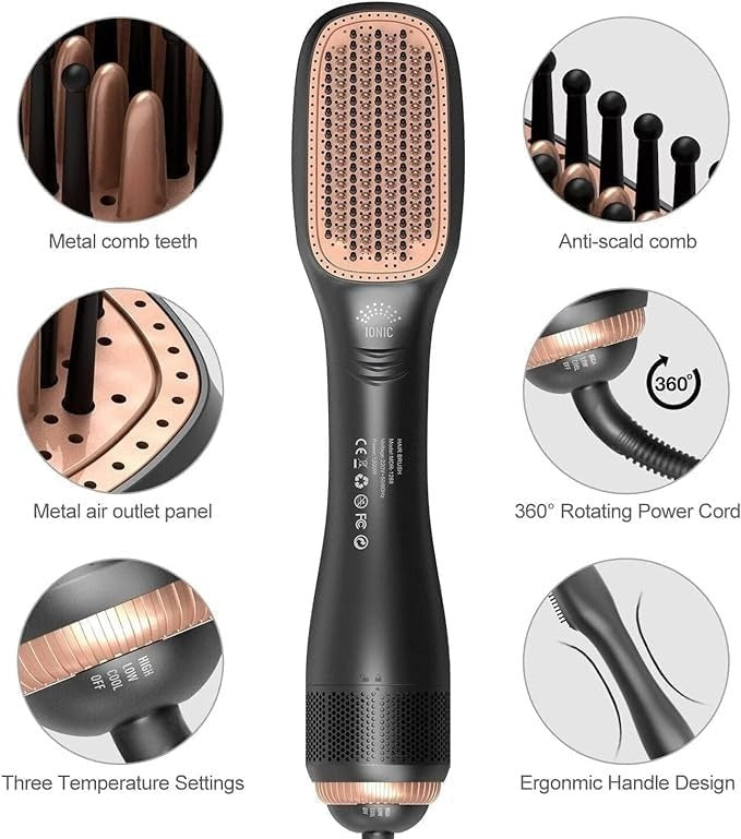 Hair stratening brush