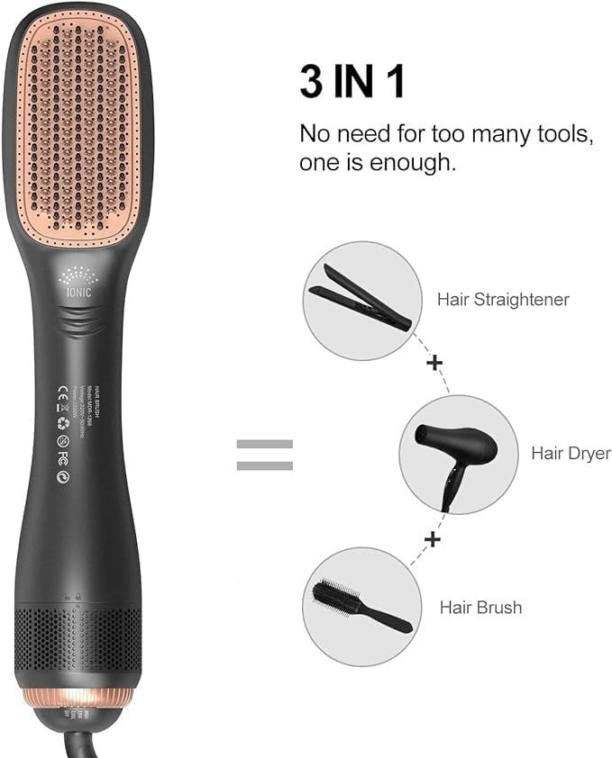 Hair stratening brush