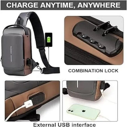 Men's Stylish Waterproof Crossbody bag with Multiple Compartments