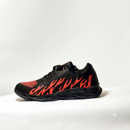 Men's Red Fire Rubber Joggers