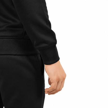 Men's Black Hooded Tracksuit - 2-Piece Winter Set - Black - view 3 | Charming Carry Pakistan