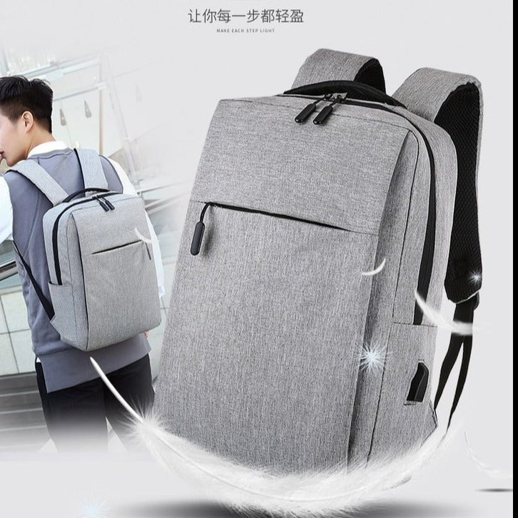 USB charging backpack front view