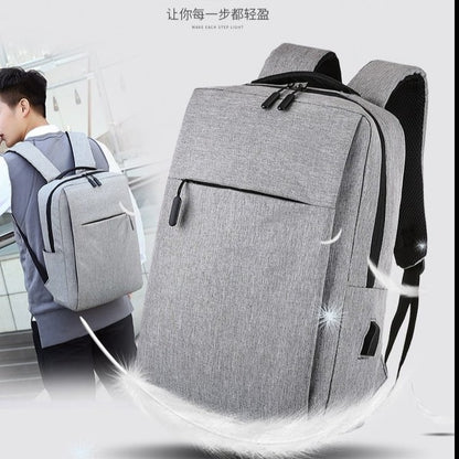 USB charging backpack front view