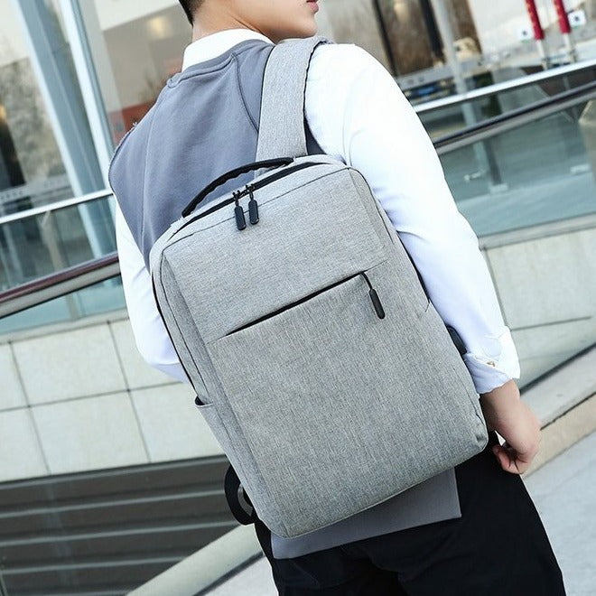 USB business backpack compartments